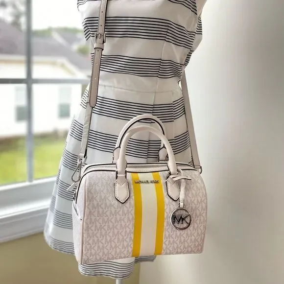 Michael kors‎ Bedford Small Logo Stripe Satchel - Picture 9 of 9